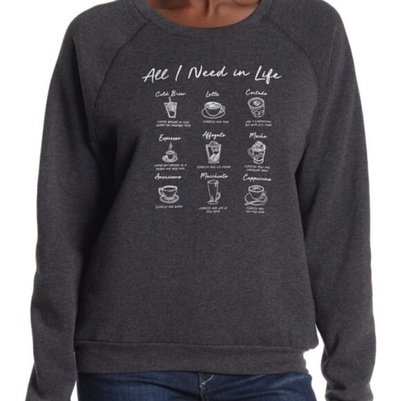 🦋 URBAN OUTFITTERS Project Social T All I Need Is Coffee Sweater Medium - Picture 1 of 6
